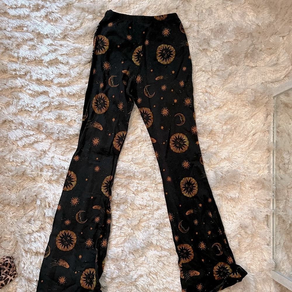 Moon and sun high water flare pants